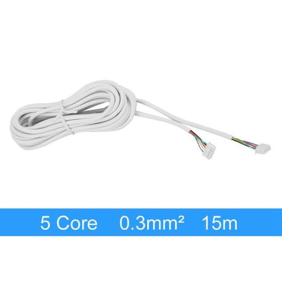 Câble Spiralé Rétractable 5 Conducteurs 0,5 Mm² - Longueur 5 Mètres étiré, 20 AWG, Noir - 4