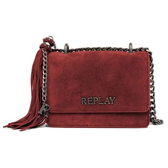 REPLAY Crossbody Bag Umhängetasche Tasche Blood Red dunkelrot Neu