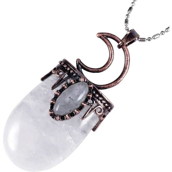 Collier Pierre De Lune Naturelle Arbre De Vie – Pendentif Argent 925, Élégance Et Énergie Positive Pour Femme