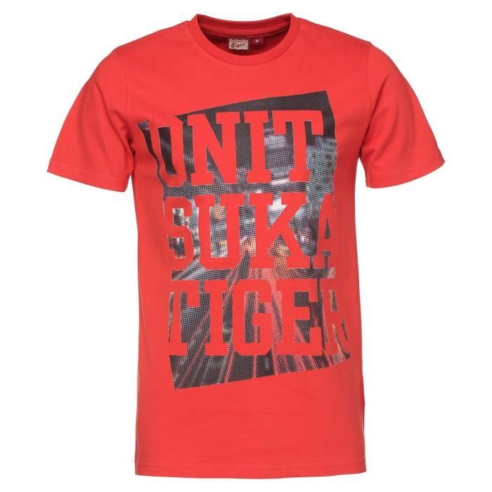 asics t shirt homme rouge