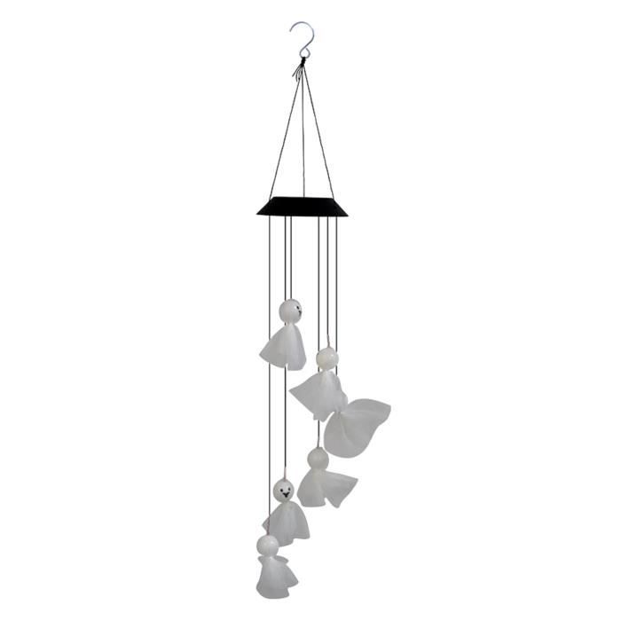 Kit DIY Carillons à Vent Halloween Citrouille - 9 Pièces à Peindre Et Personnaliser Pour Enfants - Décoration Jardin Fenêtre Automne - 8