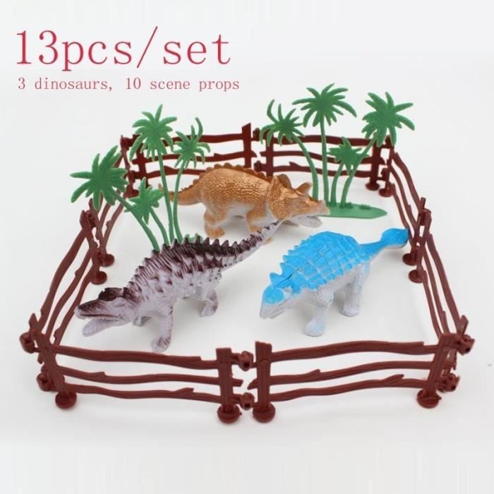 Brand new Simulation dinosaur park jouets en plastique creux animaux 13pcs/set rex dinosaure modèle soldat mis