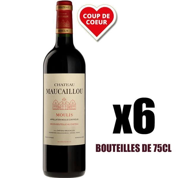 X6 Château Maucaillou 2016 75 cl AOC Moulis-en-Médoc Cru Bourgeois Vin Rouge