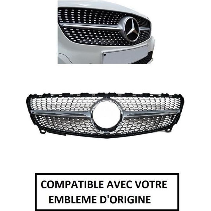 CALANDRE DIAMANT MERCEDES CLASSE A W176 PHASE 2 DE 08/2015 A 2018