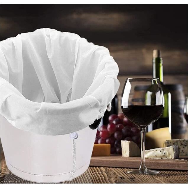 Sacs de brassage en maille fine blanche avec cordon de serrage réutilisable pour tous les grains -120 mailles
