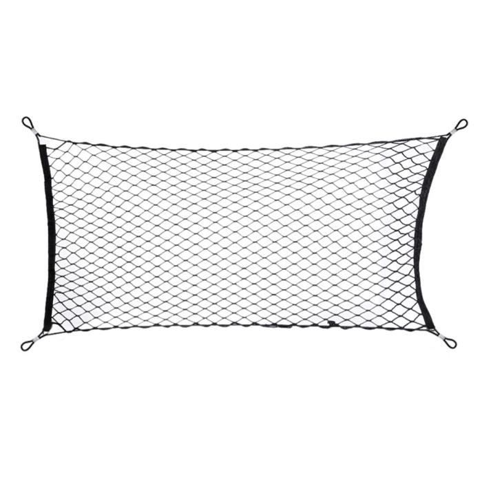 Filets à bagages Filets de rangement Filet de coffre Maille durable d'organisateur de voitures noires DECORATION DE VOITURE - NOEUD