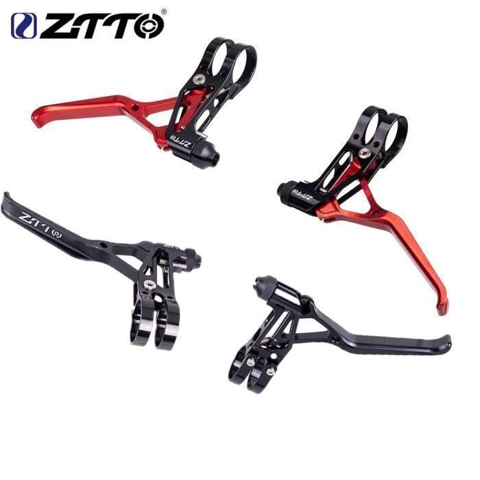 Pièce Détachée,ZTTO 1 paire freins de vélo en aluminium V leviers de frein pinces de frein poignée vélo - Type Red-Black Lever SL