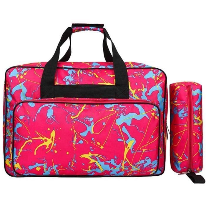 Sac fourre-tout universel en nylon pour machine à coudre, housse de rangement rembourrée universelle avec poches et poignées 18.11x1