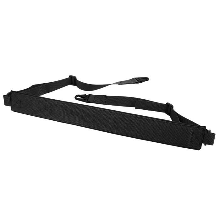 ZJCHAO Corde de pistolet Sangle de carabine à deux points d'épaule Tactics Airsoft Mount Bungee System Kit Gun Sling (Black)