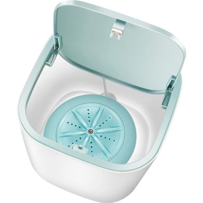 Mini machine à laver automatique USB charge ménage déshydratant mini tube 3-5Kg lavage sous-vêtements soins nettoyant à sec - Bleu