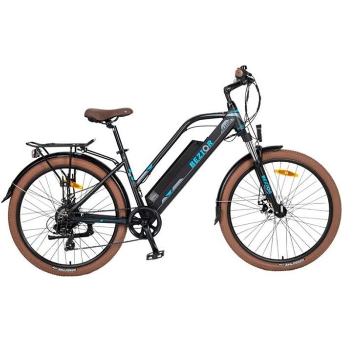 BEZIOR M2 Vélo Électrique, Batterie 48V 12.5Ah, Moteur 250W, 26 Pouces, Alliage d'aluminium, Shimano 7 Vitesses, Vitesse Max 25 km/