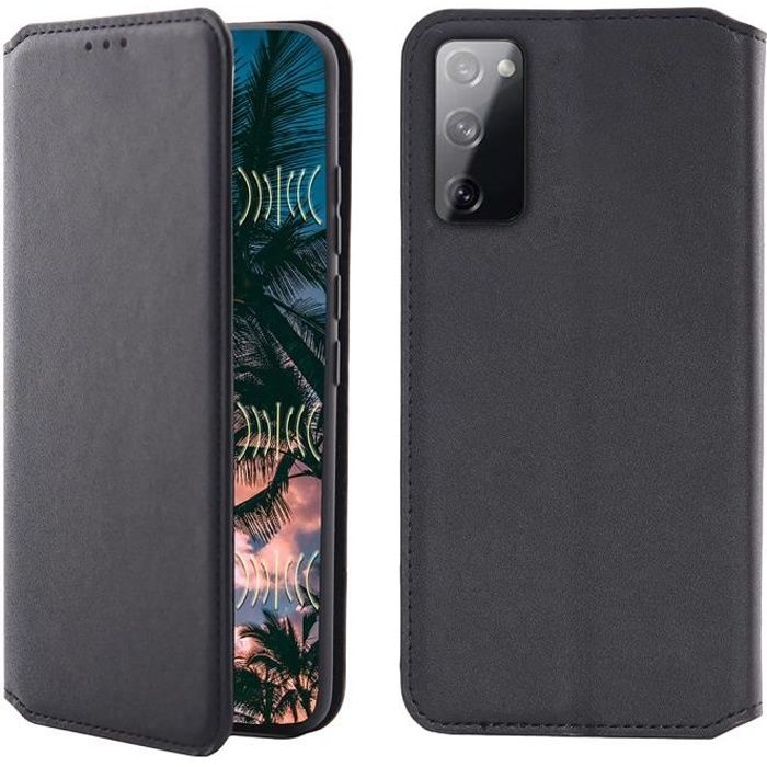 Coque pour Oppo A74 4G,Portefeuille Cuir PU - Noir