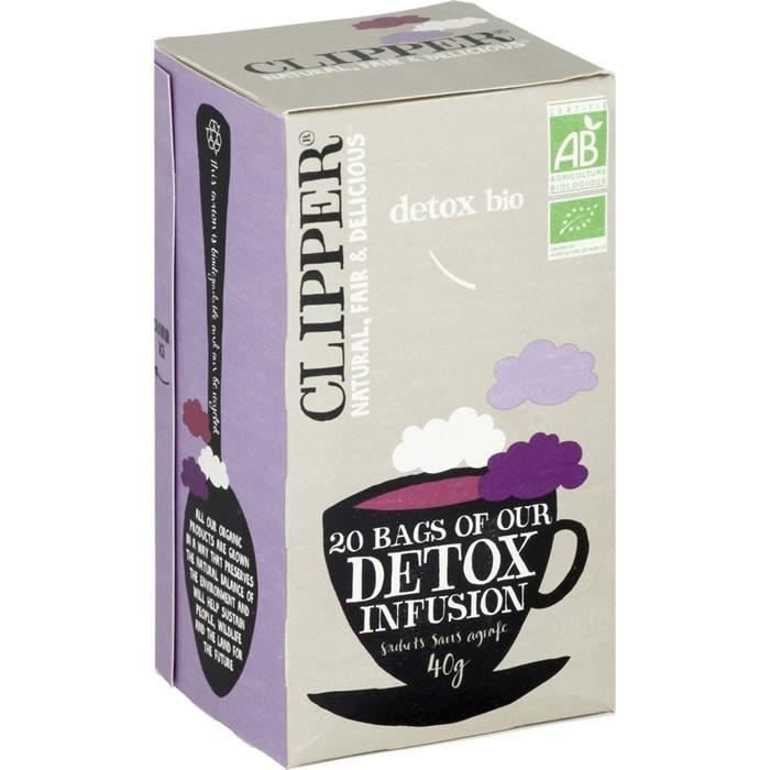 CLIPPER® Détox Infusion hibiscus orties et réglisses bio - 20 sachets