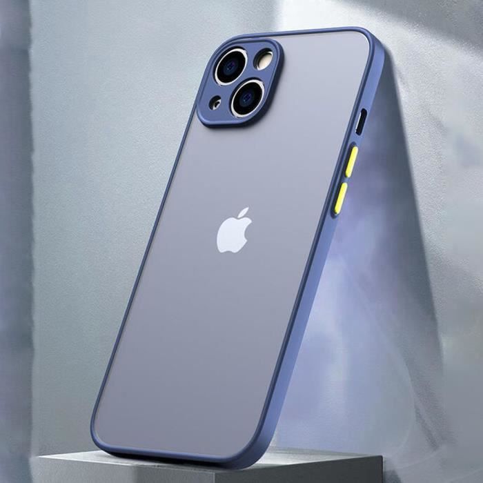 Coque Pour iPhone 13 Protection Ultra résistante Silicone Mat - Bleu Marine