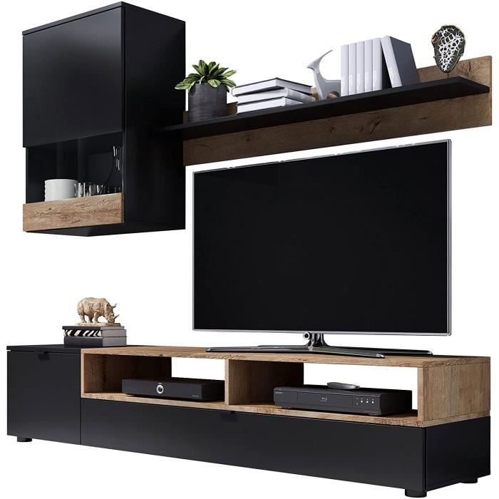 ensemble de meuble TV LOWBOARD noir
