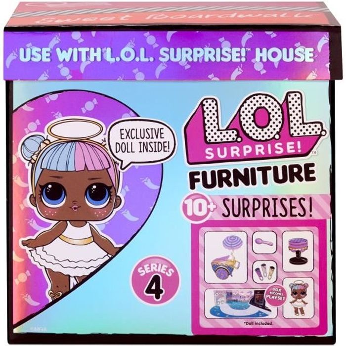 L.O.L. Surprise Mini-poupée, nombreux accessoires et univers chariot de glaces - Poupée Sugar 7,5cm