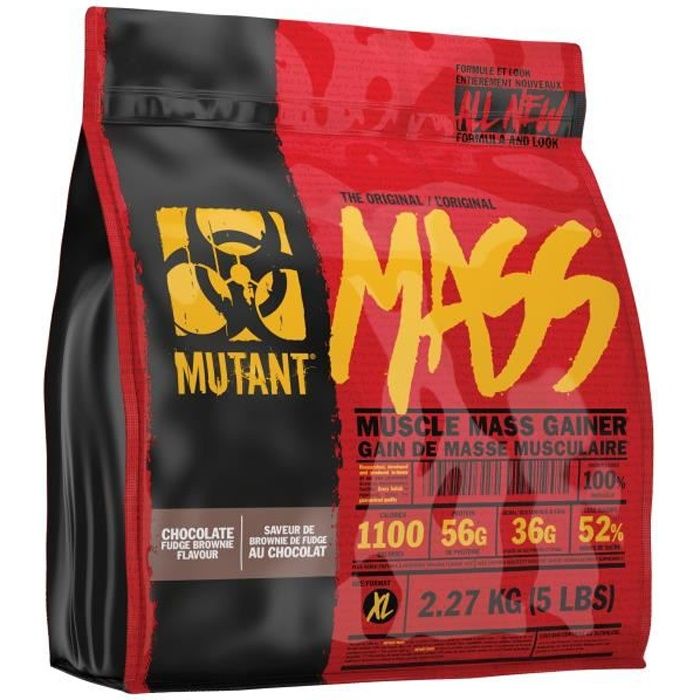 Mutant Masse 2200g Brownie au chocolat Mutant Gainers - Prise de Masse