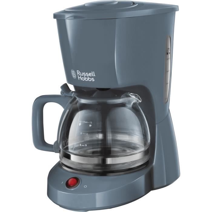 Russell Hobbs 22613-56 Machine à Café, Cafetière Filtre 1,25L Texture, Grande Capacité - Gris