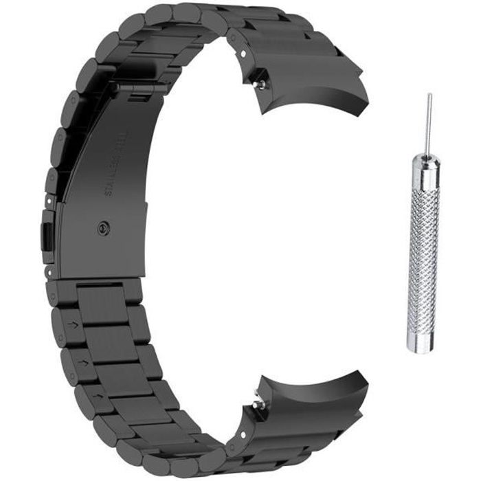 SURENHAP Bracelet de remplacement en acier inoxydable pour Samsung Galaxy Watch4 40/44mm Galaxy Watch 4 Classic 46mm/42mm Noir2