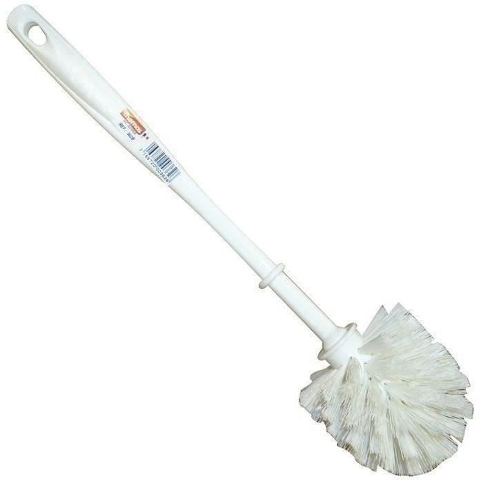 THOMAS - Brosse WC boule blanche polypropylène ondulé