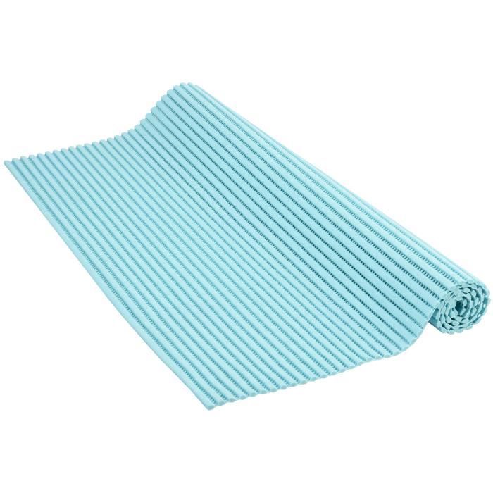 Venilia Insert en Mousse Souple Tapis Veni Soft antidérapante bodenbelag65cmx200 cm Nappe, Polyester, PVC Uni Bleu, 65 x 200 x 0,
