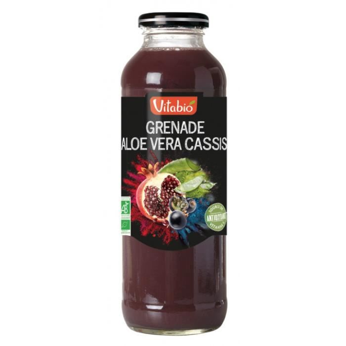 Jus cocktail grenade cassis aloe vera 50cl - Vitabio