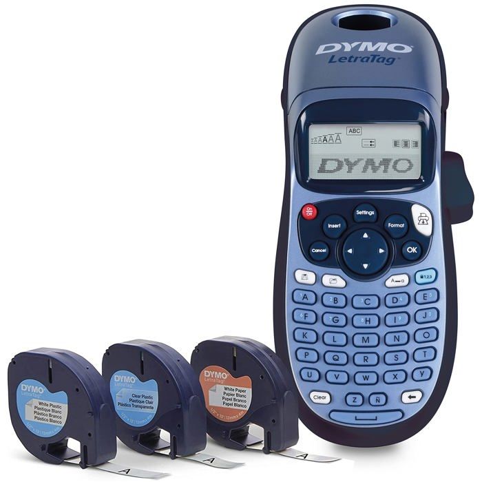Etiqueteuse - Dymo - LetraTag LT-100H - Imprimante thermique - 3 rouleaux - Écran LCD 13 caractères