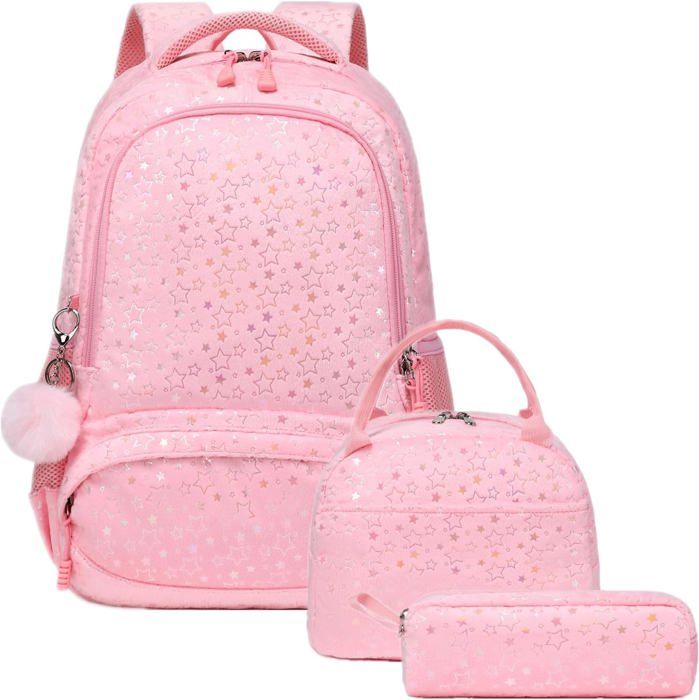 Jumpopack Sac à dos d'école primaire fille sacs à dos école sac à dos fille sac à dos fille, Couronne violette, L, Classique