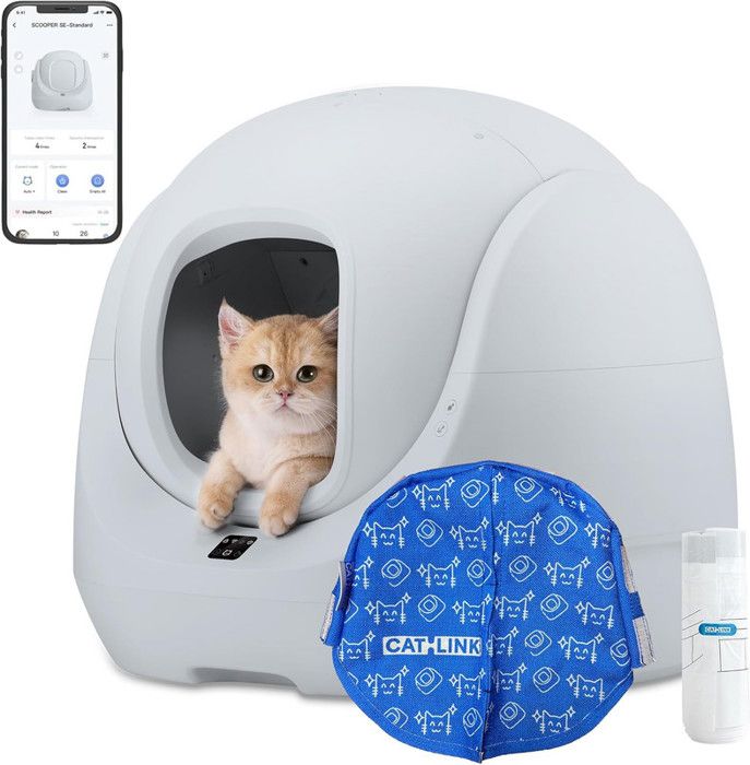 Meilleurs prix pour CATLINK Baymax-Lite Bac À Litière Autonettoyant, Anti-Odeur, App, 4 Modes De Nettoyage, Convient Aux Chats De 1,5 À 10 Kg