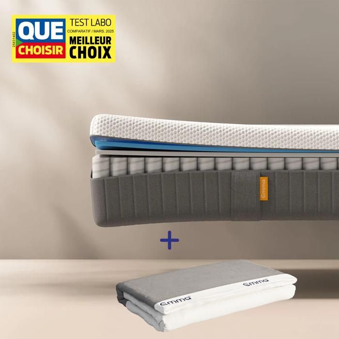 EMMA Matelas Emma Original Lite 80x200 + Protège-matelas Imperméable Emma