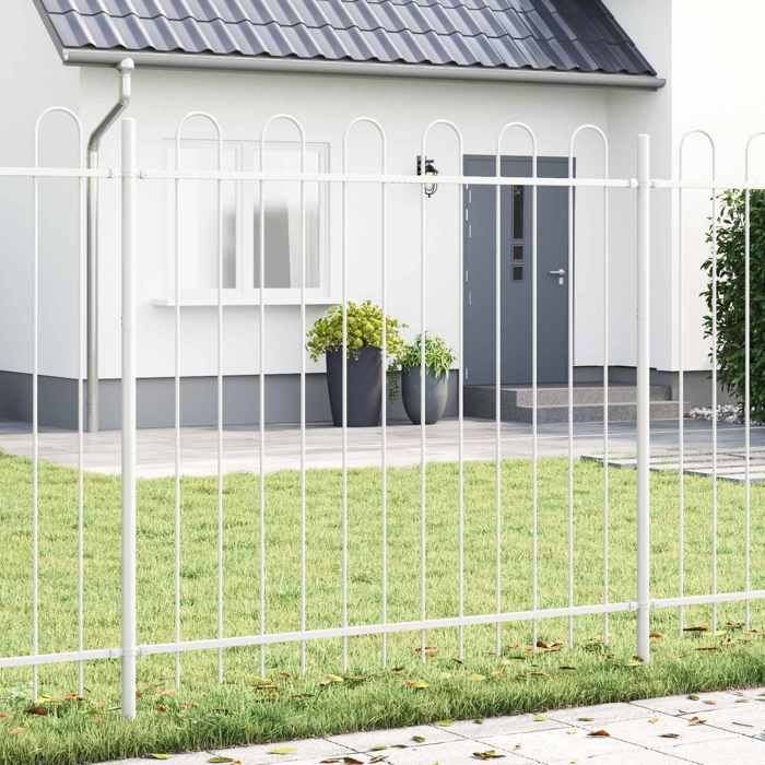 Vidaxl Clôture de jardin WOERDEN 4 pc 6,8 x 1,2 m Gris