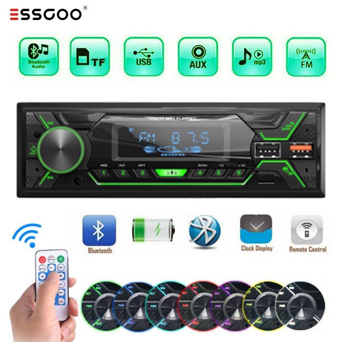 Autoradio Bluetooth 1 Din Avec Lien Miroir Pour Ios-Android, 7 '' Écran Tactile Rétractable