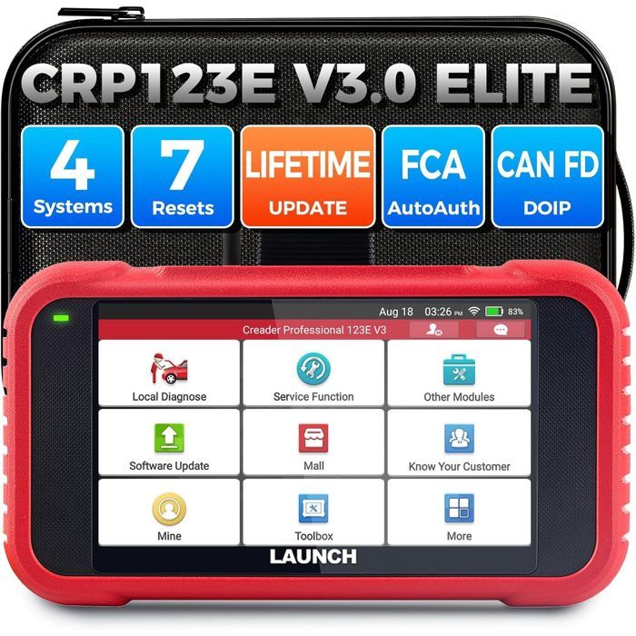 2026 LAUNCH CRP123E V3.0 Valise Diagnostic Auto Pour 4 Système 7 Réinitialisations Service obd2 DiagnosticMises à jour à vie