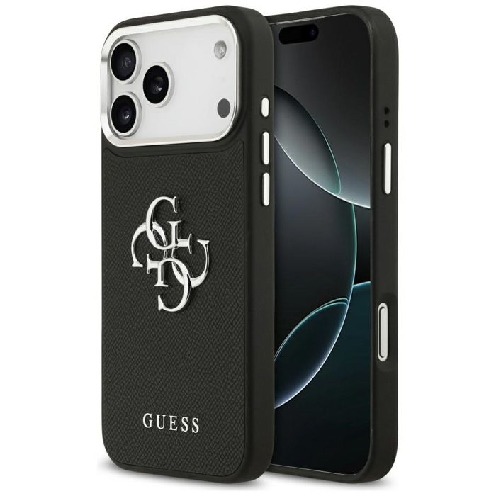Guess Étui Grained Big 4G Classic Logo pour iPhone 17 Pro Max Noir - vue 4