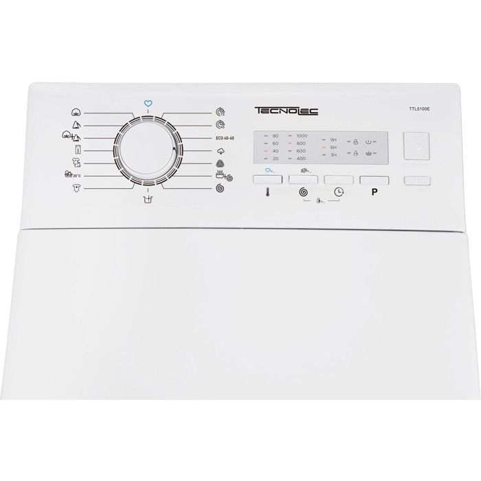 Lave-linge top Tecnolec TTL5100E Blanc