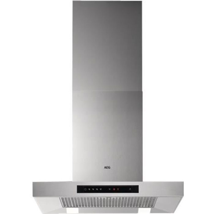 AEG DBB5660HM Hotte hotte décorative largeur : 59.8 cm profondeur : 50 cm extraction et recirculation avec kit de recirculation…