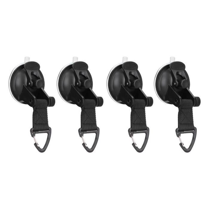 Ventouses Fixation Puissante 2pcs Ventouse D'ancrage à Ventouse Robuste Avec Crochet De Fixation Ventouse Puissante Pour Bache De Camping Auvent Lateral Voiture Van Camion Accessoire Van Aménagé