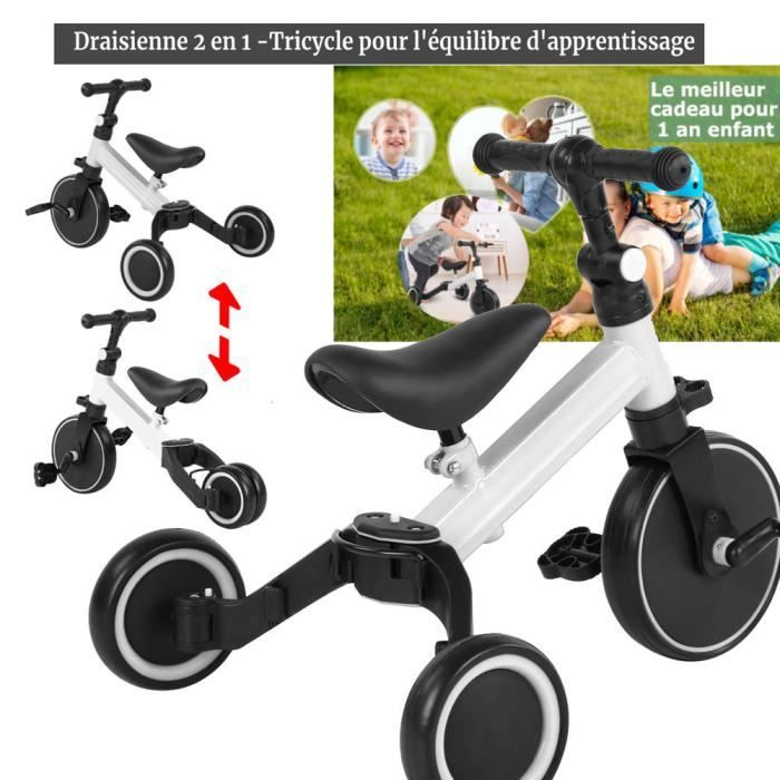 Vélo Sans Pédales 1 An Draisienne 3 En 1 HUOLE Pour Bébé 1-3