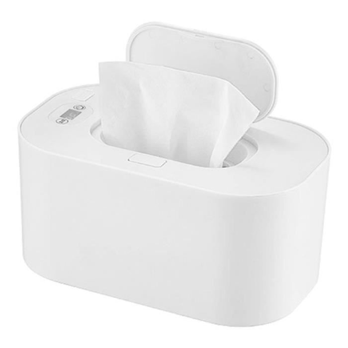 Chauffe-Lingettes Bébé - Blanc - Température Réglable Et Contrôlée - Sécurisé En PP - Pour Un Change Doux Et Confortable - 1