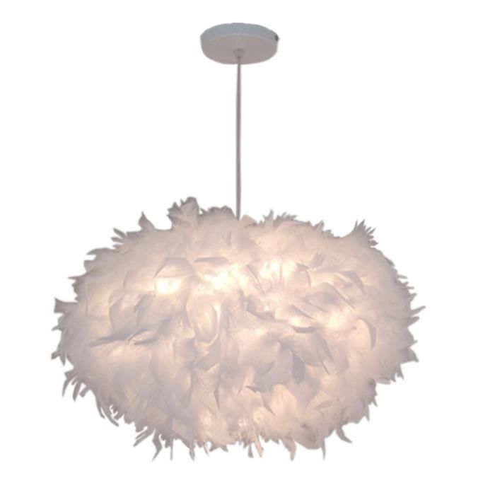 Misu 45cm Lustre Suspension Luminaire En Plume Simple Creatif E27 Pour Chambre Salon Achat Vente Misu 45cm Lustre Suspension Cdiscount
