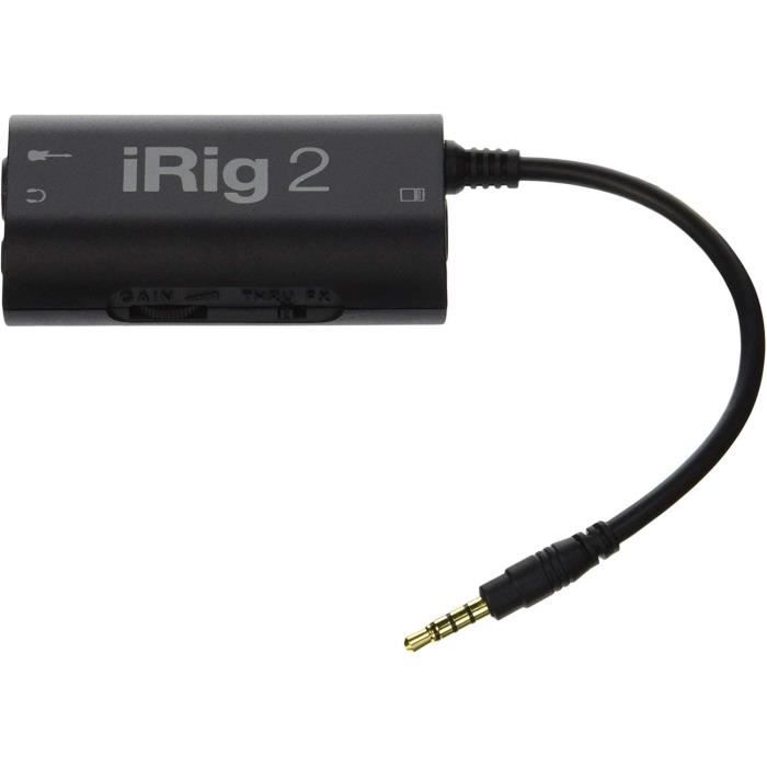 Interfaces audio pour home studio IK Multimedia iRig2 Interface de modelisation Noir 10495