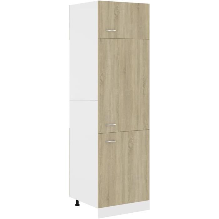 Cosisti Armoire Suspendue Verre Meuble Haut De Cuisine Placard De Rangement Armoire Suspendue Armoire De Rangement Cuisine-Blanc- 40 Cm