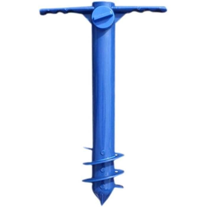 Warez Piquet De Parapluie Pêche – Support Acier Avec 2 Pointes De 16 Cm, Tige 30 Cm, Pointe 2,5 Cm, Poids 241 G – Pour Ombrelles Jusqu'à 3 M (Couleur Acier)