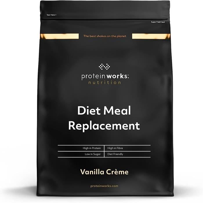 Shakes Diététiques - Protein Works Substitut Repas Diététique | Shake 250 Calories Perte Poids Healthy Diet 28 Servings Crème Vanil