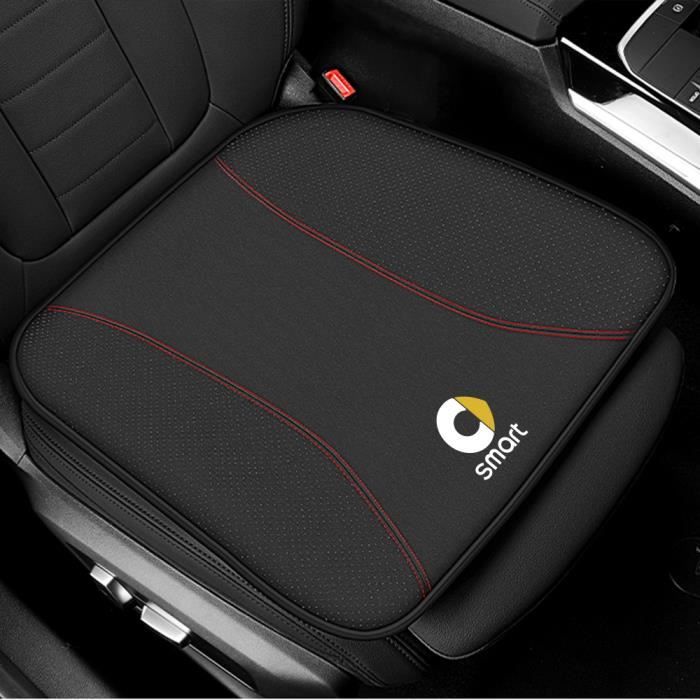 Pour Smart 1-Noir - Housse de coussin de siège de voiture, Tapis de Protection en cuir pour Smart Eq Fortwo F