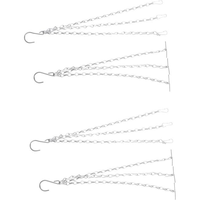 Lot De 2 Crochets Pour Pots De Fleurs Suspendus - Fer Noir - Hauteur Réglable 5-10 Cm - Pour Balcon, Jardinière