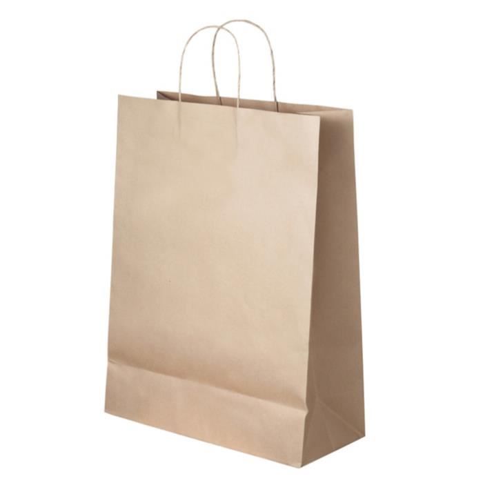 50 SACS PAPIER KRAFT BLANC POIGNEES TORSADEES SOLIDES Cdiscount Beaux