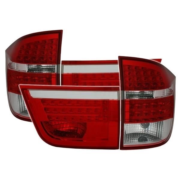 2 FEUX ARRIERE A LED BMW X5 E70 BLANC ET ROUGE 03/200706/2010