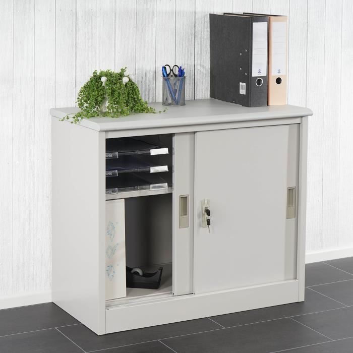 Armoire Bureau Rangement Classeur Coulissant Achat Vente Armoire De Bureau Armoire Bureau Rangement Cl Cdiscount