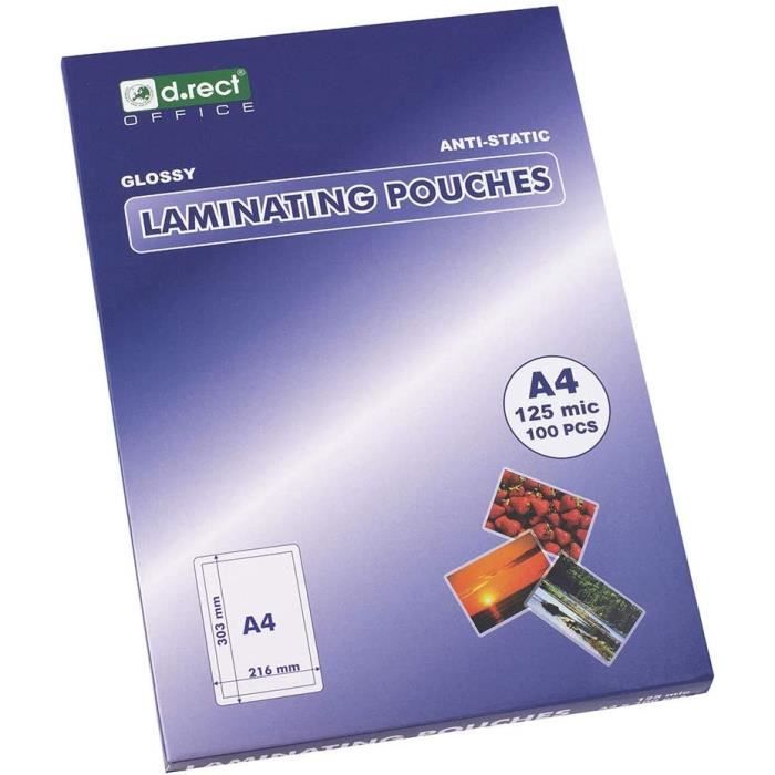 , Feuilles pour Plastifieuse A4 | Papier Plastifieuse | Laminating Pouches A4 | Feuille a 